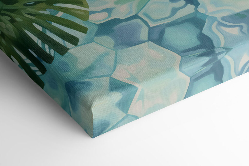 Woman in a pool surrounded by plants Woman in a pool surrounded by plants