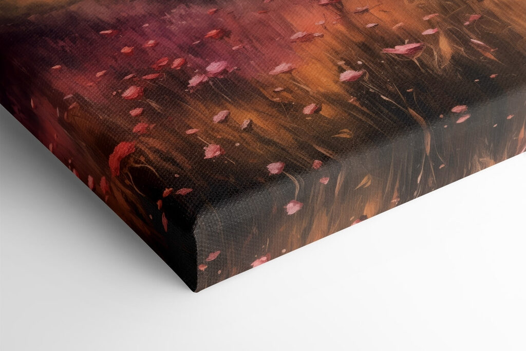 Field of flowers with mountains in the background