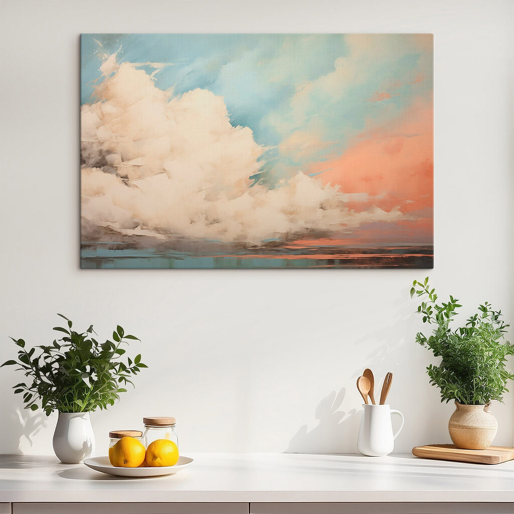 Painting of clouds in the sky Painting of clouds in the sky