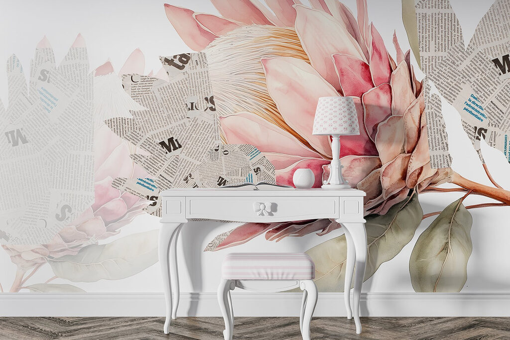 Flower with newspaper and newspaper Flower with newspaper and newspaper