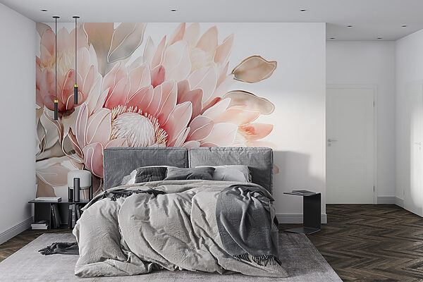 Delicate blooms in soft pastels