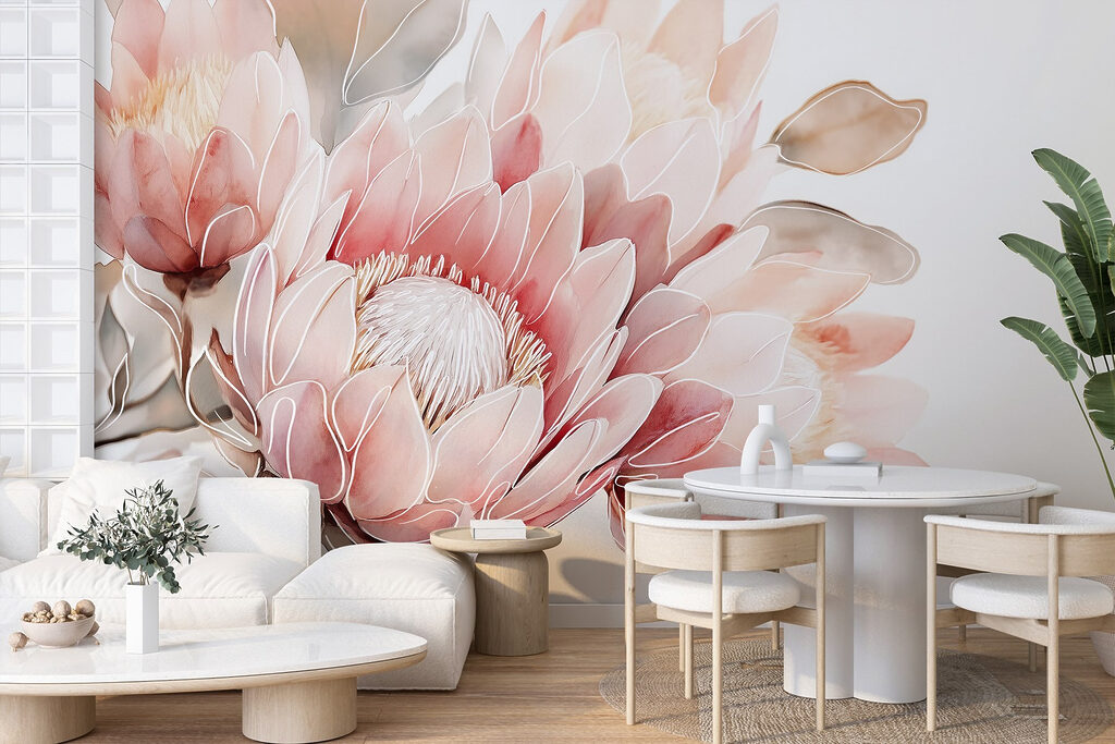 Delicate blooms in soft pastels