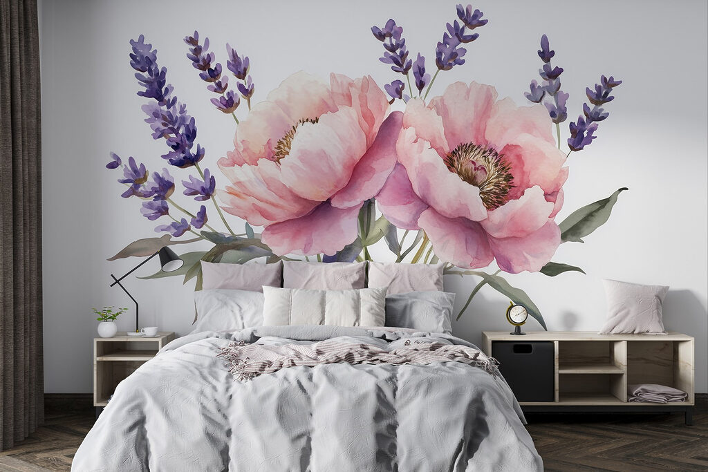 Watercolor of flowers and leaves Watercolor of flowers and leaves