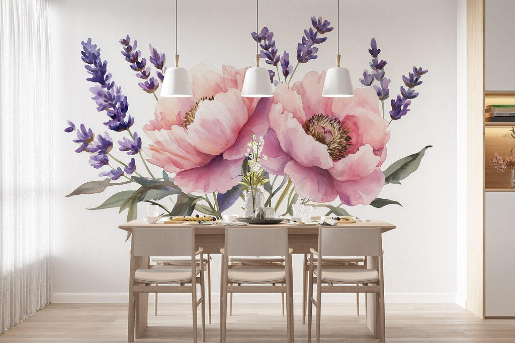 Watercolor of flowers and leaves Watercolor of flowers and leaves