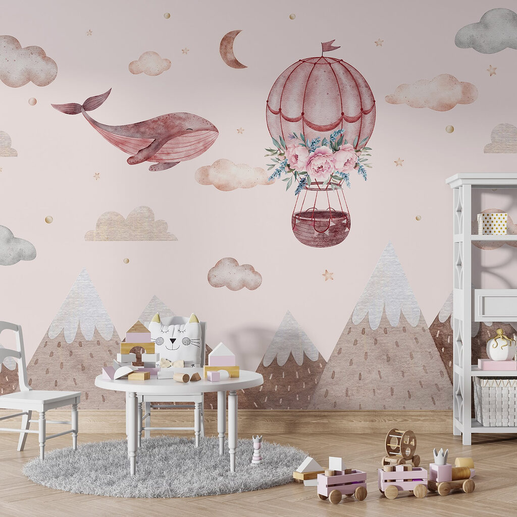 Whale and a hot air balloon Whale and a hot air balloon