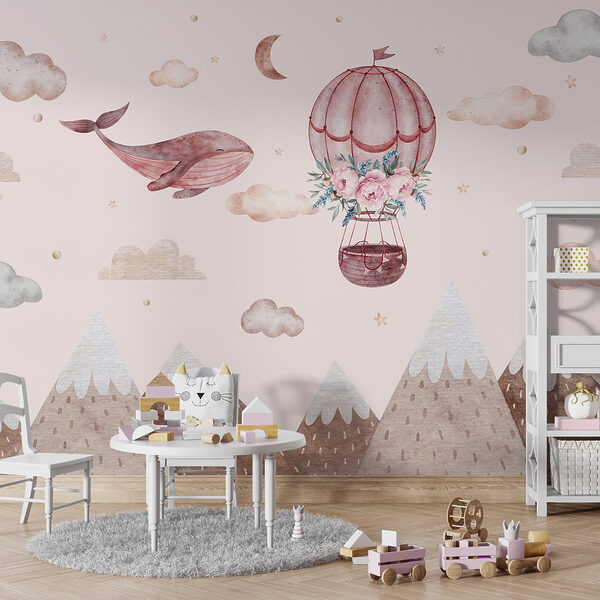 Whale and a hot air balloon Whale and a hot air balloon