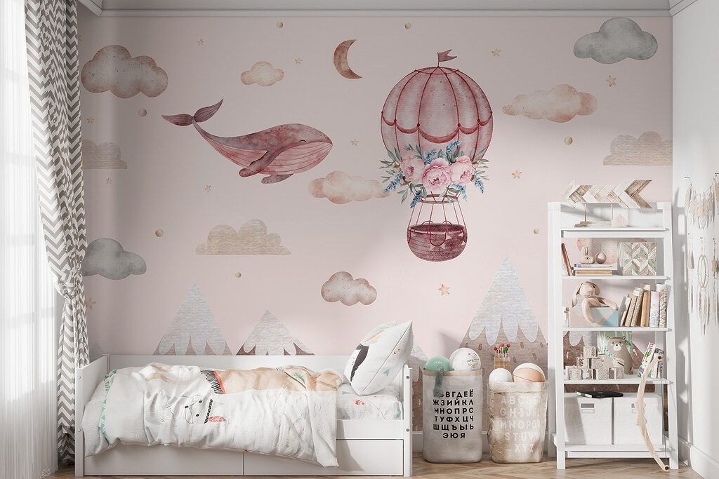 Whale and a hot air balloon Whale and a hot air balloon