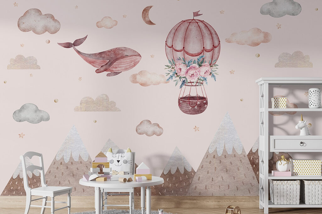 Whale and a hot air balloon Whale and a hot air balloon