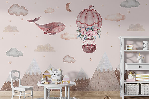 Whale and a hot air balloon Whale and a hot air balloon