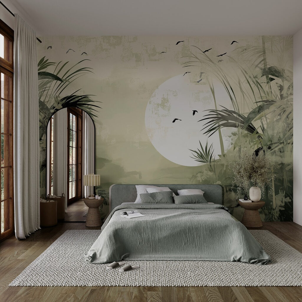 Painting of a tropical forest