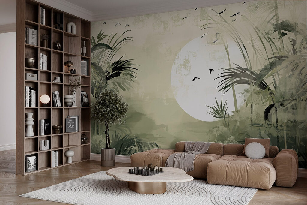 Painting of a tropical forest