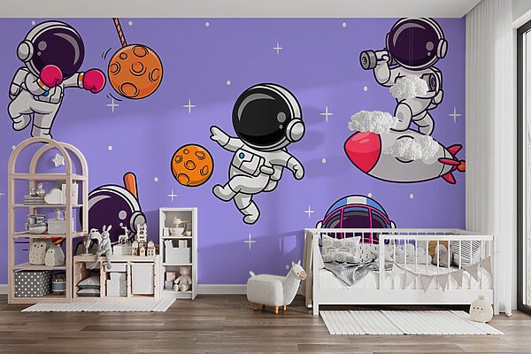 Karikatúra astronautov vo vesmíre Karikatúra astronautov vo vesmíre