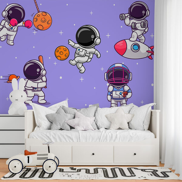 Karikatúra astronautov vo vesmíre Karikatúra astronautov vo vesmíre