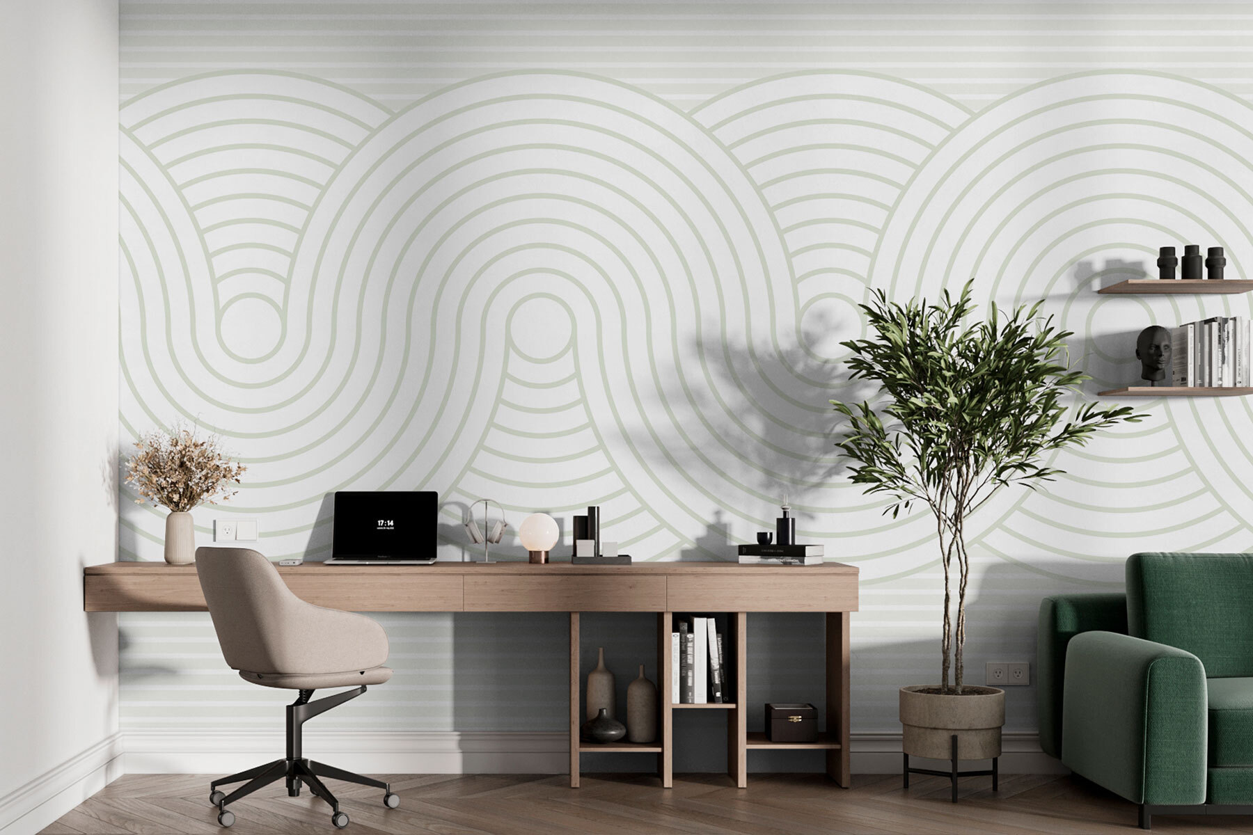 White and gray lines on a white background White and gray lines on a white background