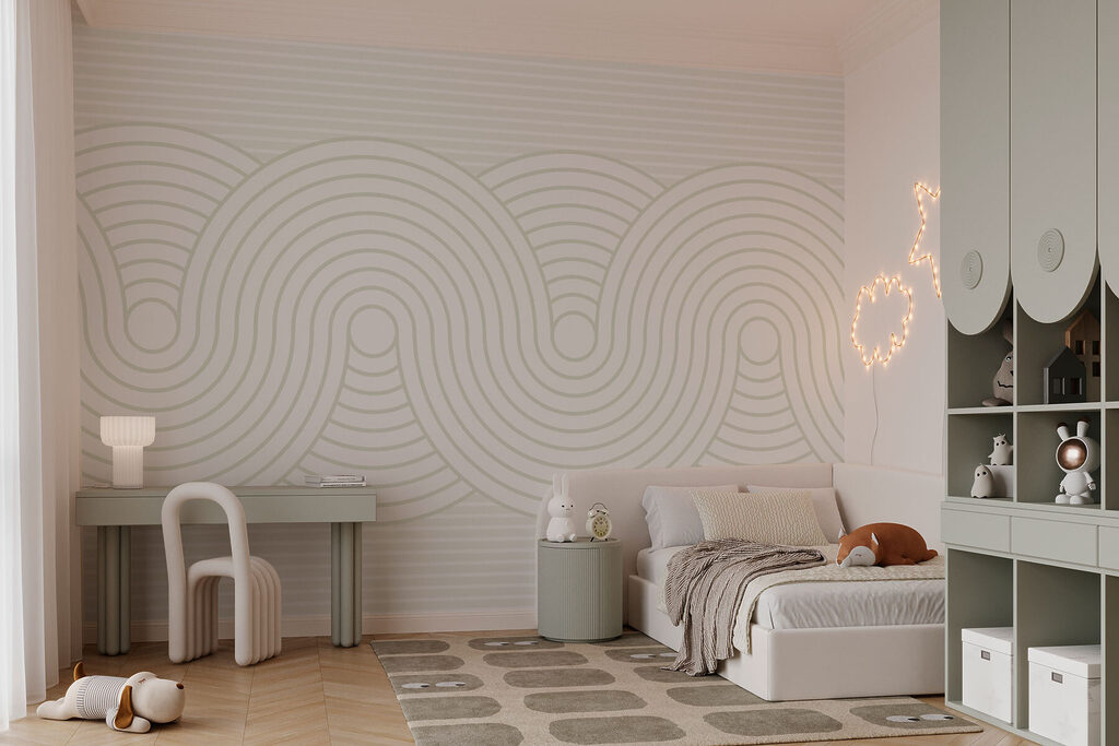 White and gray lines on a white background White and gray lines on a white background