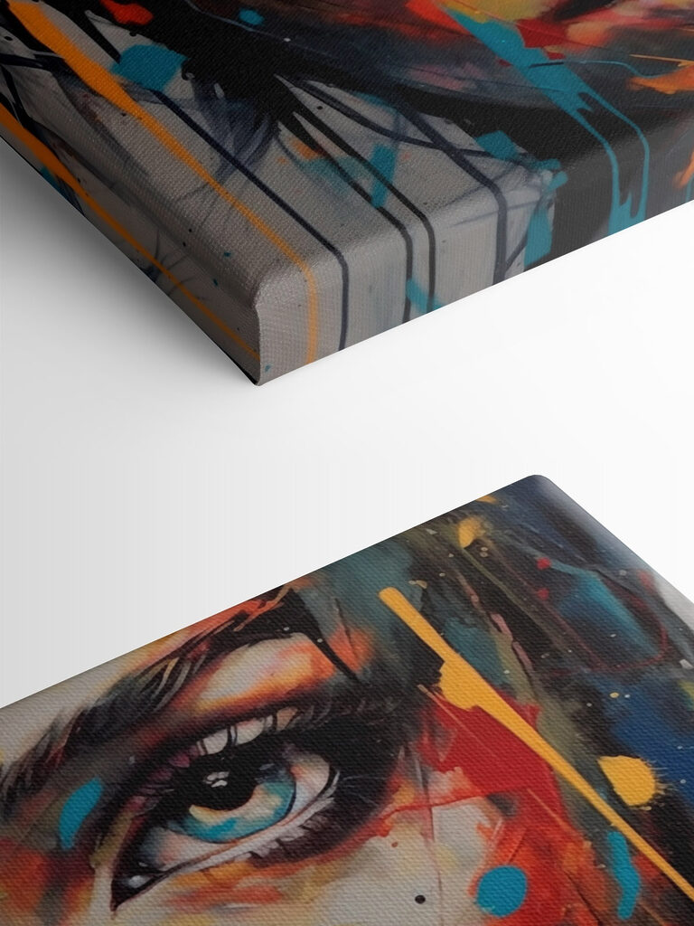 Painting of a woman's face Painting of a woman's face