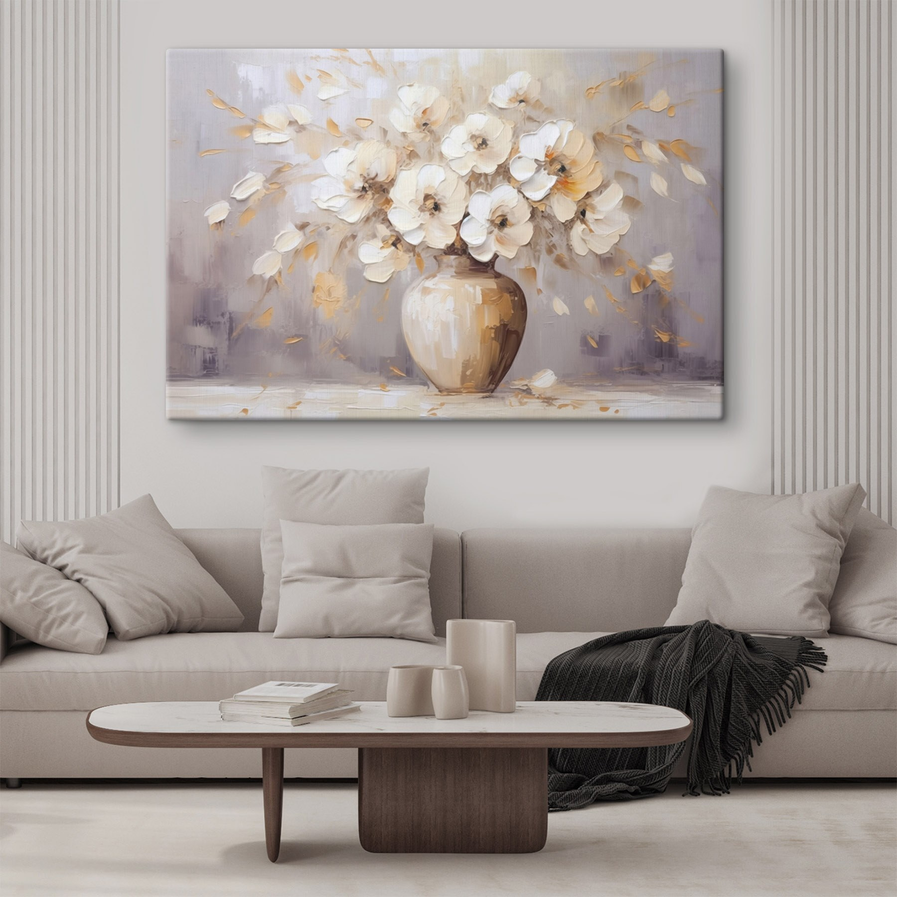 Painting of flowers in a vase