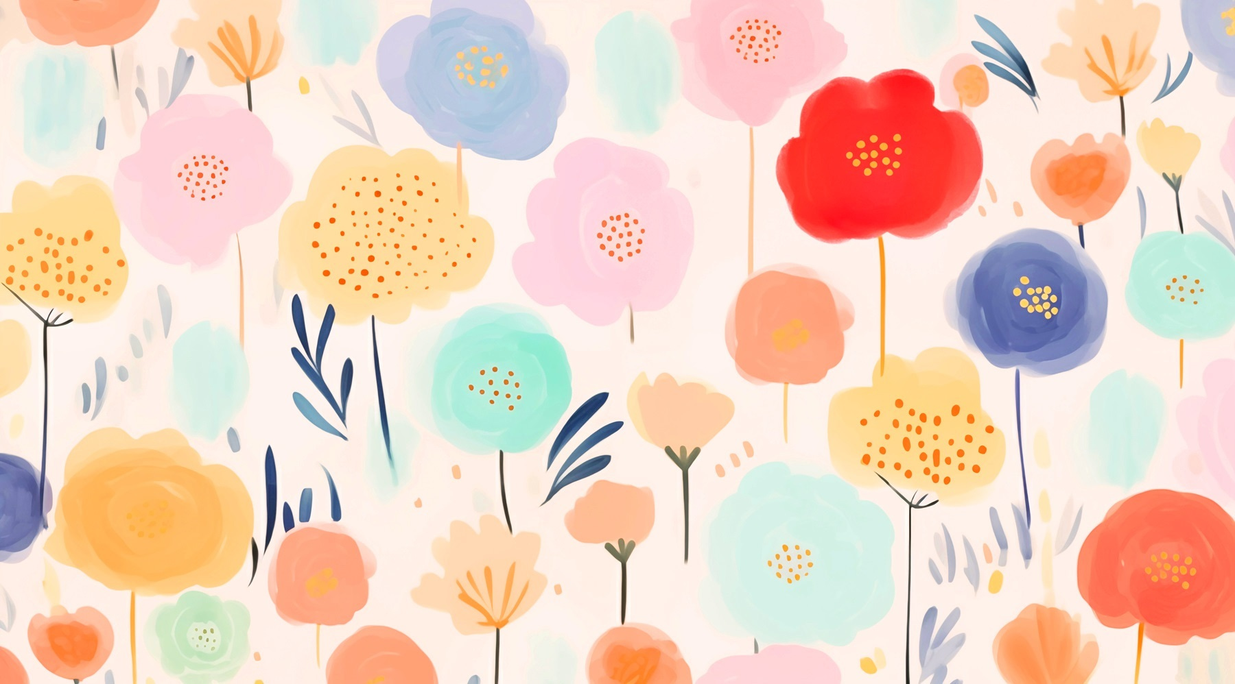 Colorful flowers on a white background Colorful flowers on a white background