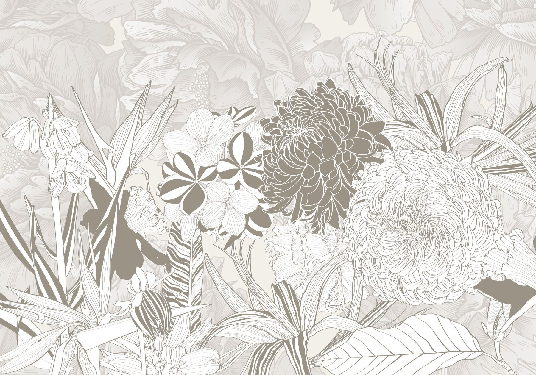 Floral patterns in delicate tones