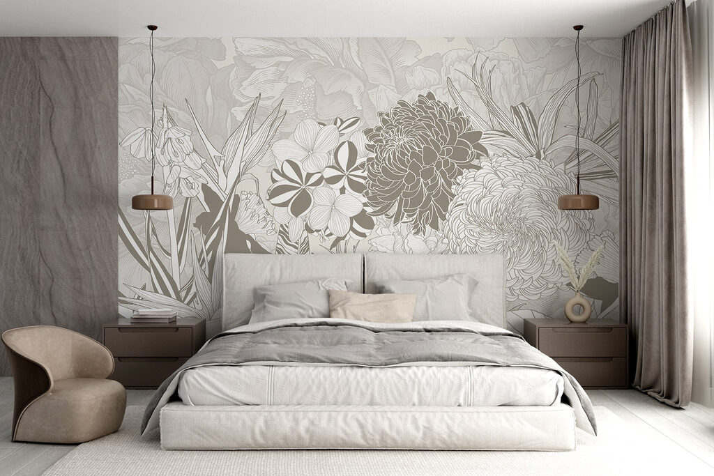 Floral patterns in delicate tones