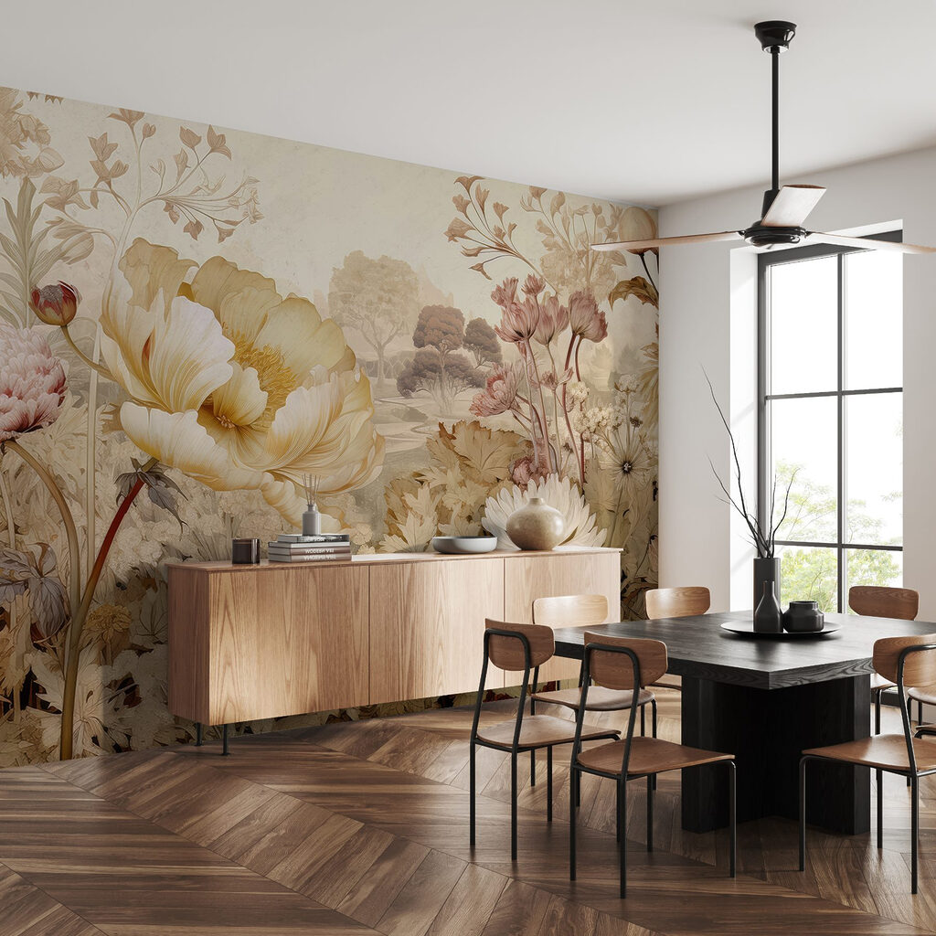 Delicate blooms in muted tones