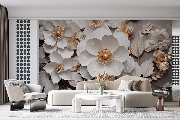 Elegant paper flowers in soft tones Elegant paper flowers in soft tones