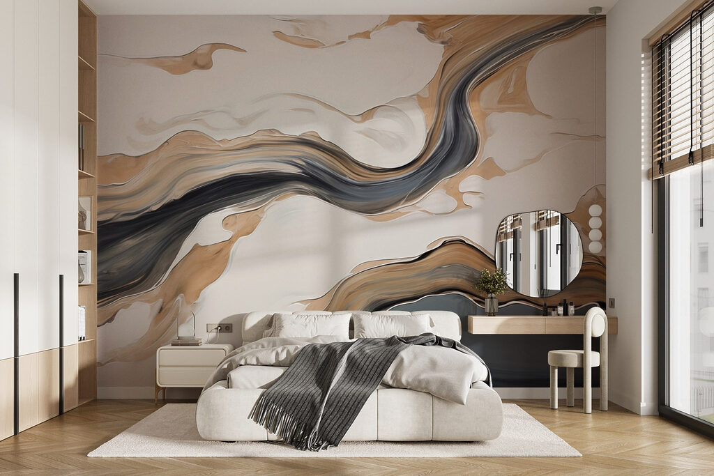 White and black swirls on a white surface White and black swirls on a white surface