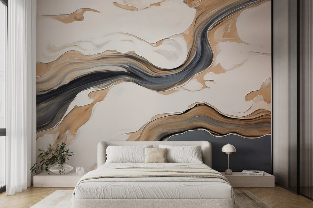 White and black swirls on a white surface White and black swirls on a white surface