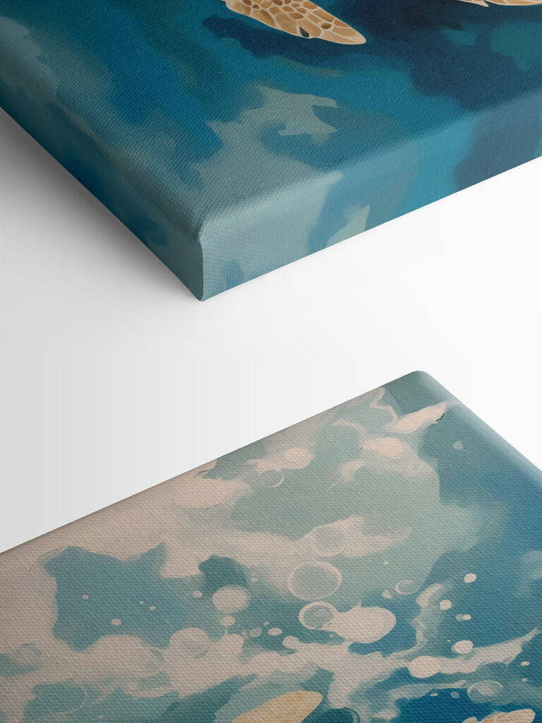 Couple of turtles swimming in water Couple of turtles swimming in water