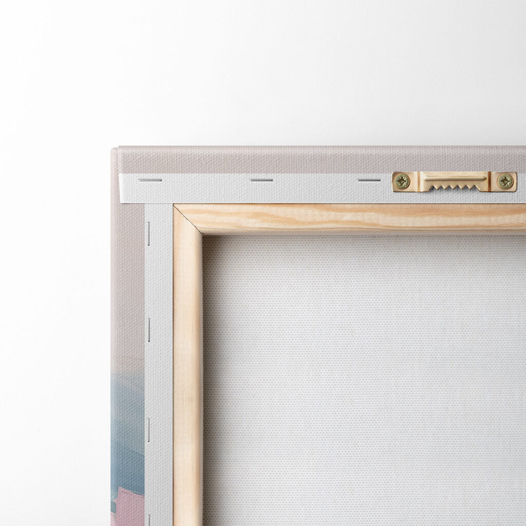 Painting of pink flowers in a field Painting of pink flowers in a field