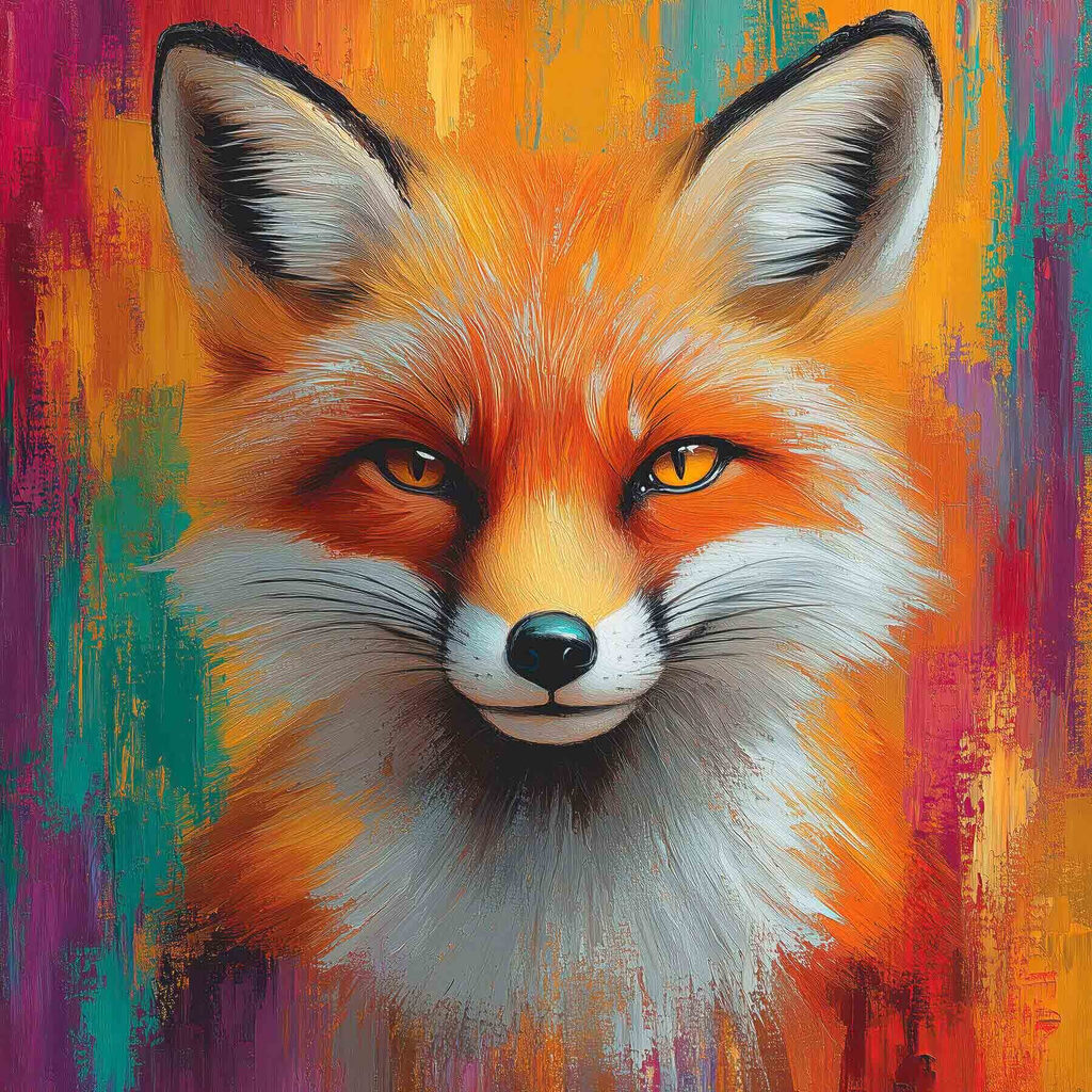 Painting of a fox Painting of a fox