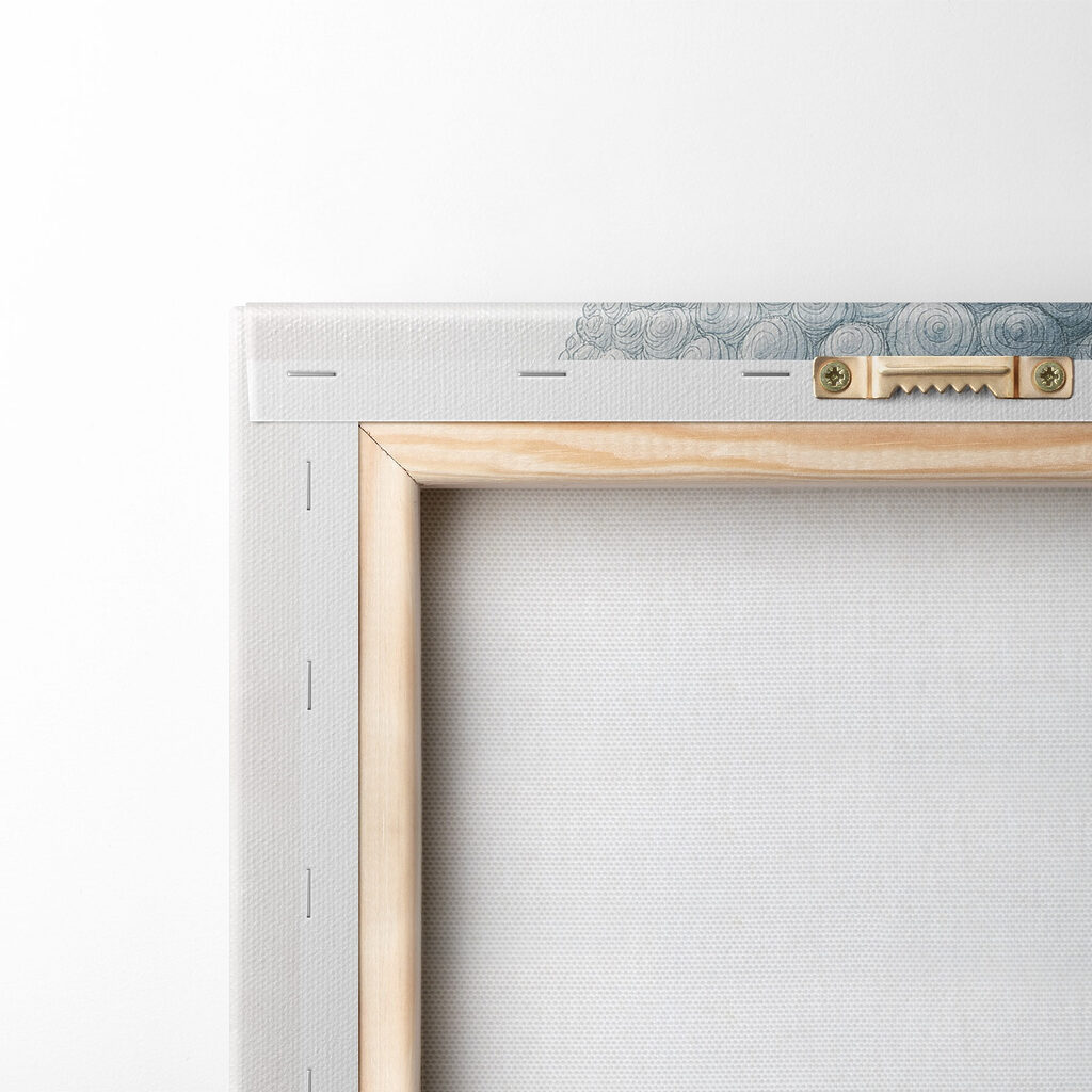 Man standing in front of a large face Man standing in front of a large face