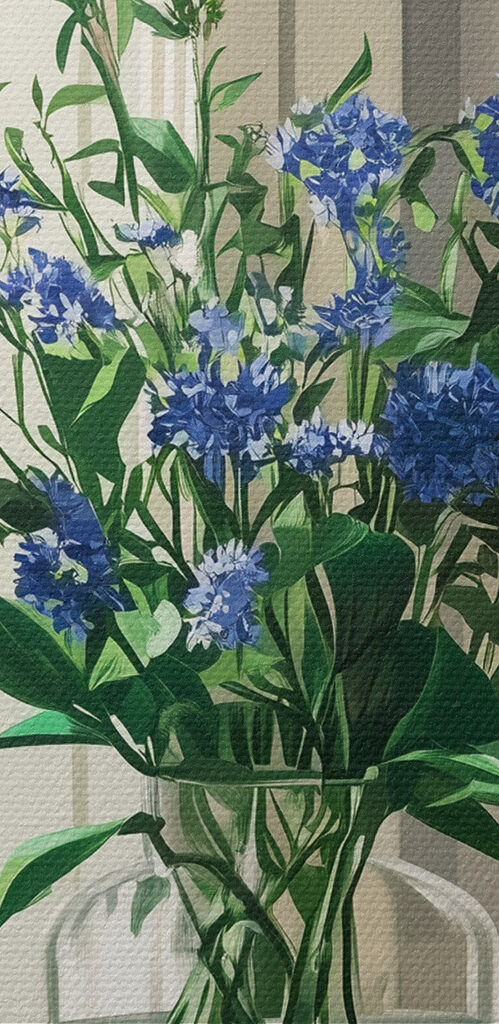 Vase of flowers in front of a window Vase of flowers in front of a window