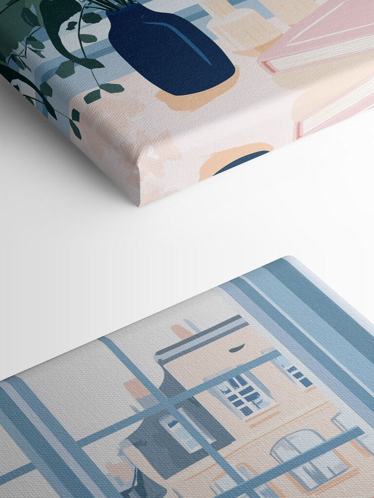 Window with flowers and candles Window with flowers and candles