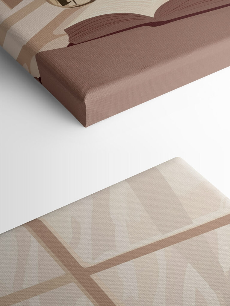 Book and a vase of flowers