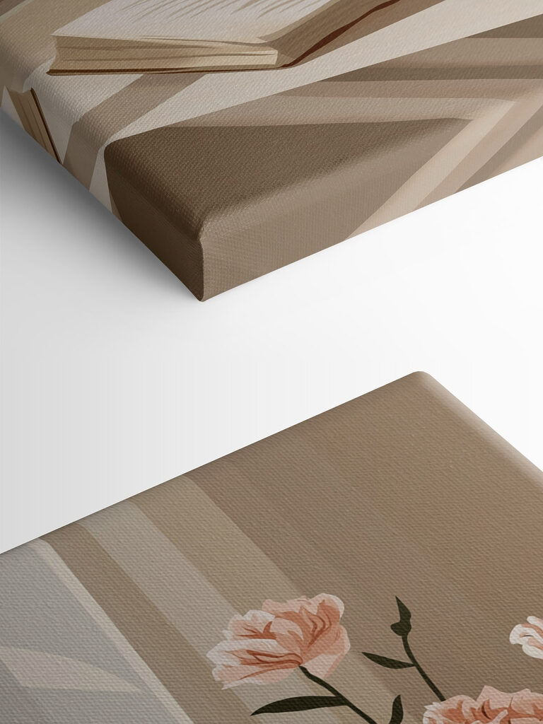 Book and a vase with flowers Book and a vase with flowers