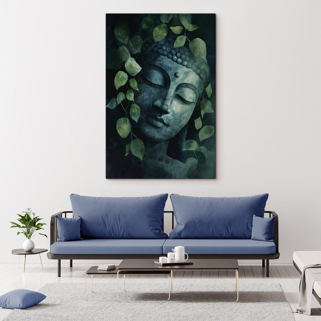 Statue of a person with leaves around it Statue of a person with leaves around it