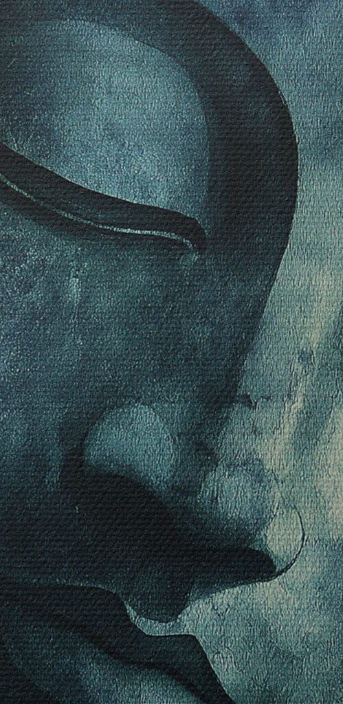 Statue of a person with leaves around it Statue of a person with leaves around it