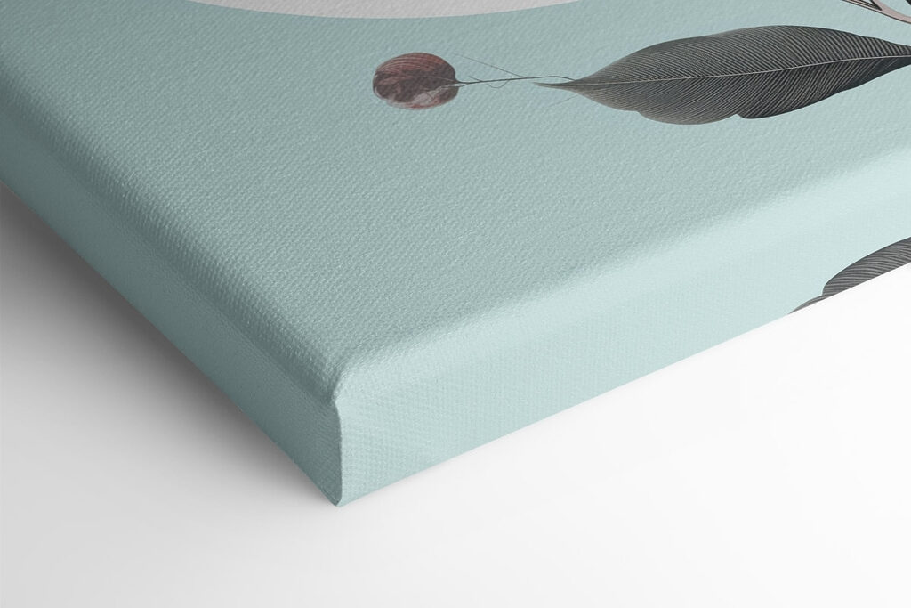 Pink flower with black center and leaves Pink flower with black center and leaves