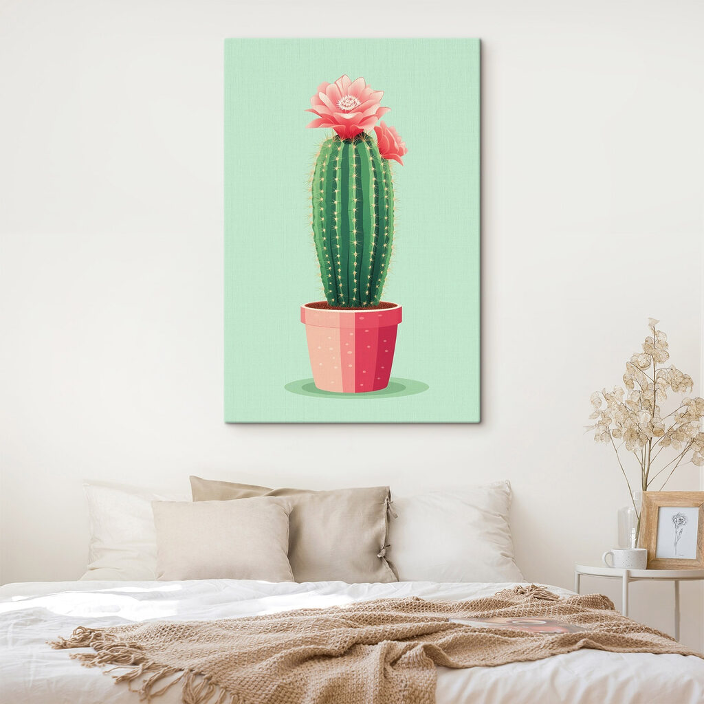 Cactus with a flower in it