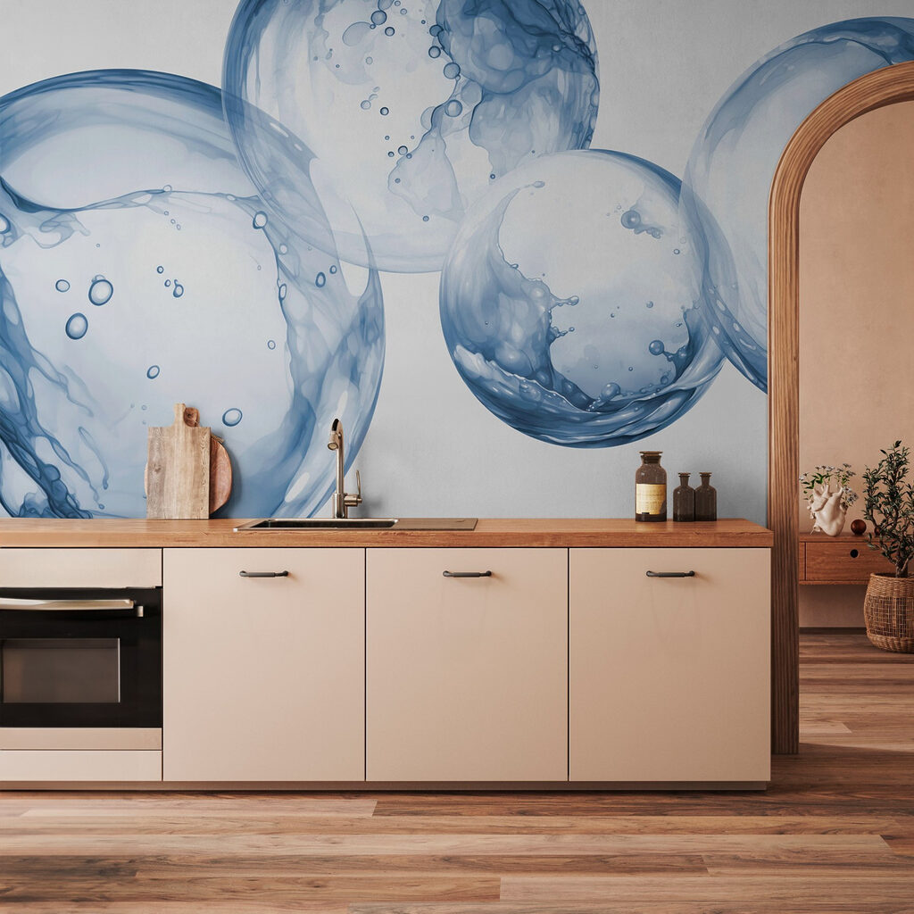 Group of bubbles with bubbles in the air