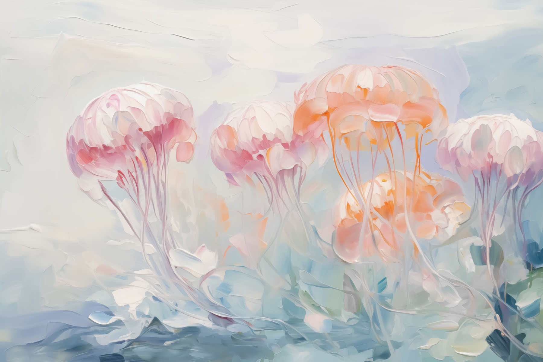 Painting of pink flowers