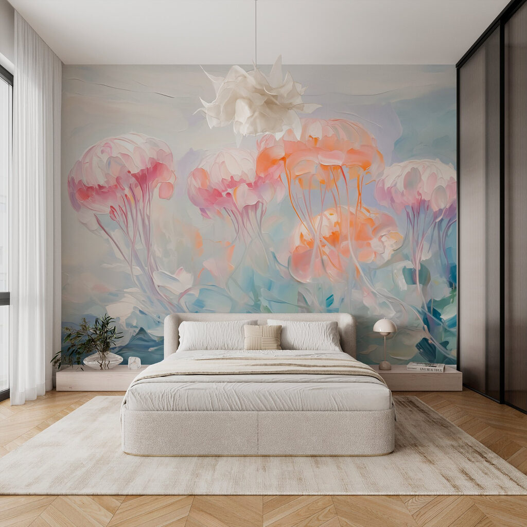 Painting of pink flowers