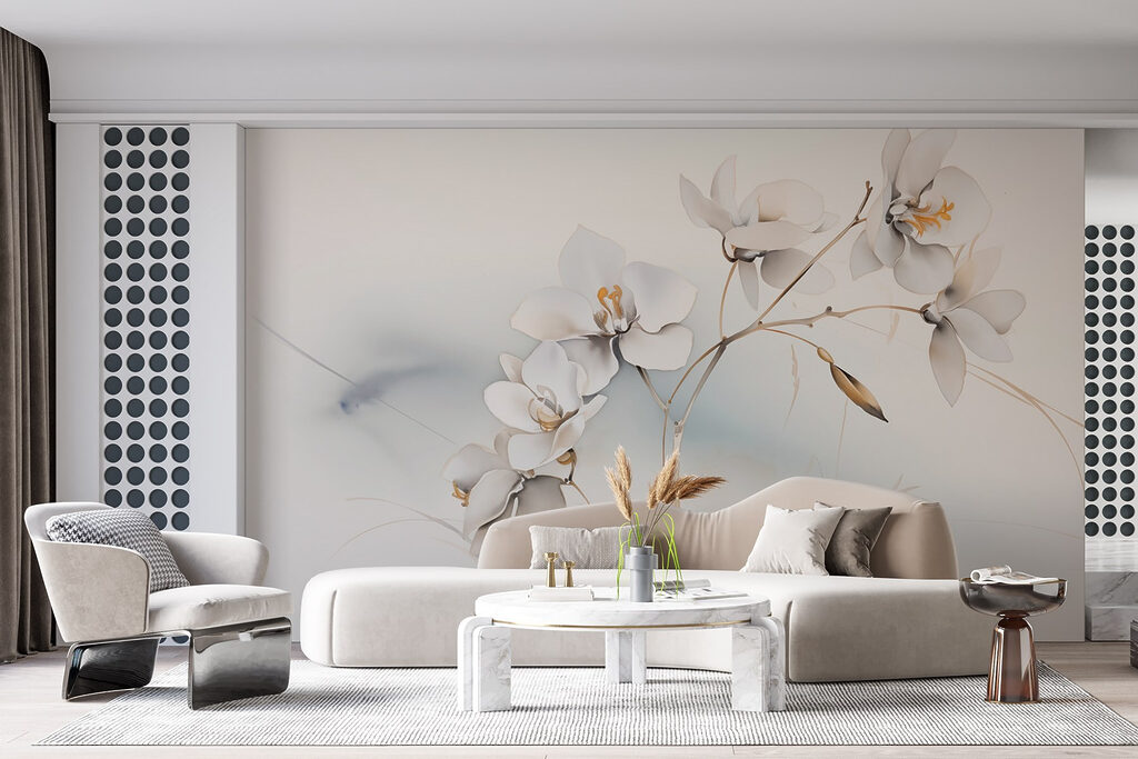 White flowers on a branch White flowers on a branch