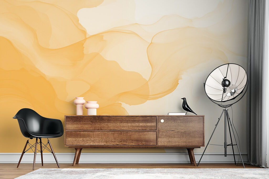 Soft waves of warm hues blending Soft waves of warm hues blending