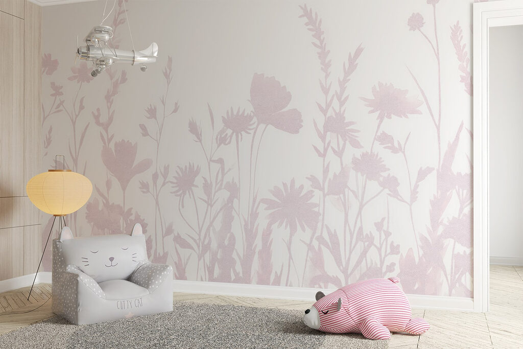 Soft silhouettes of delicate wildflowers