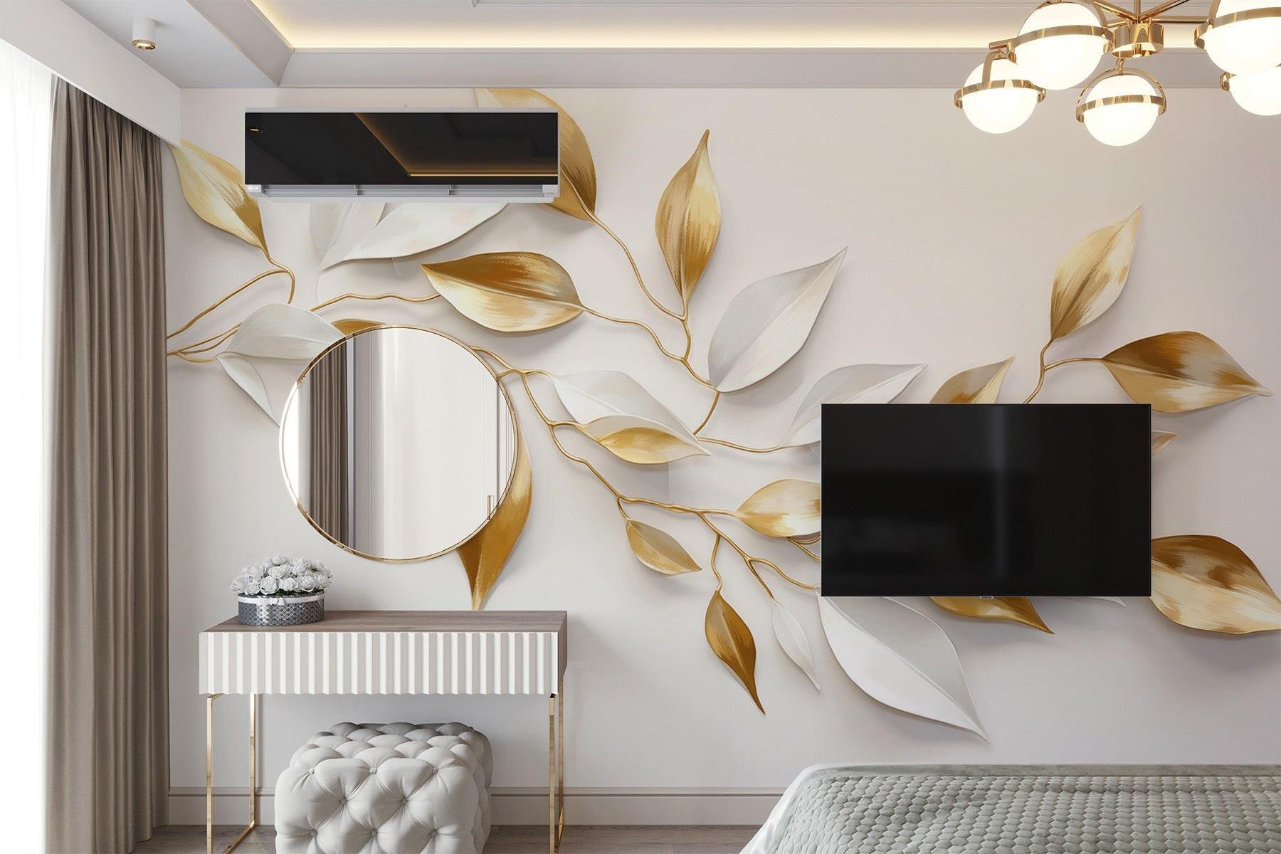 Elegant leaves in soft hues Elegant leaves in soft hues