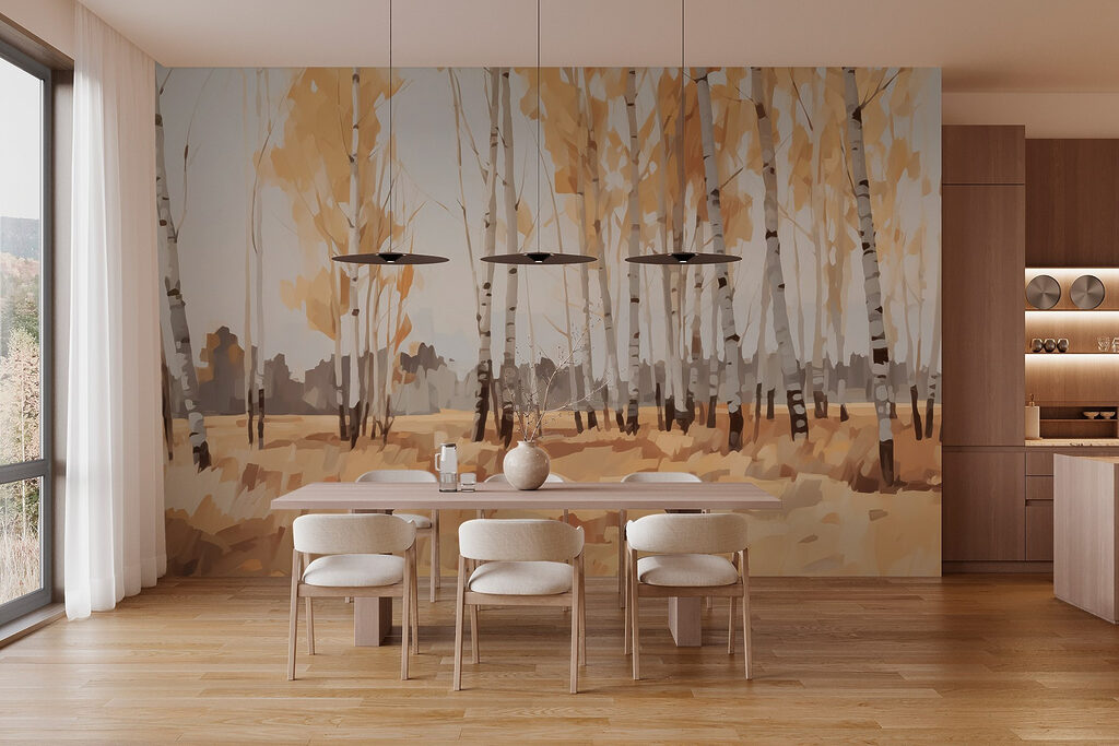 Group of trees in a field