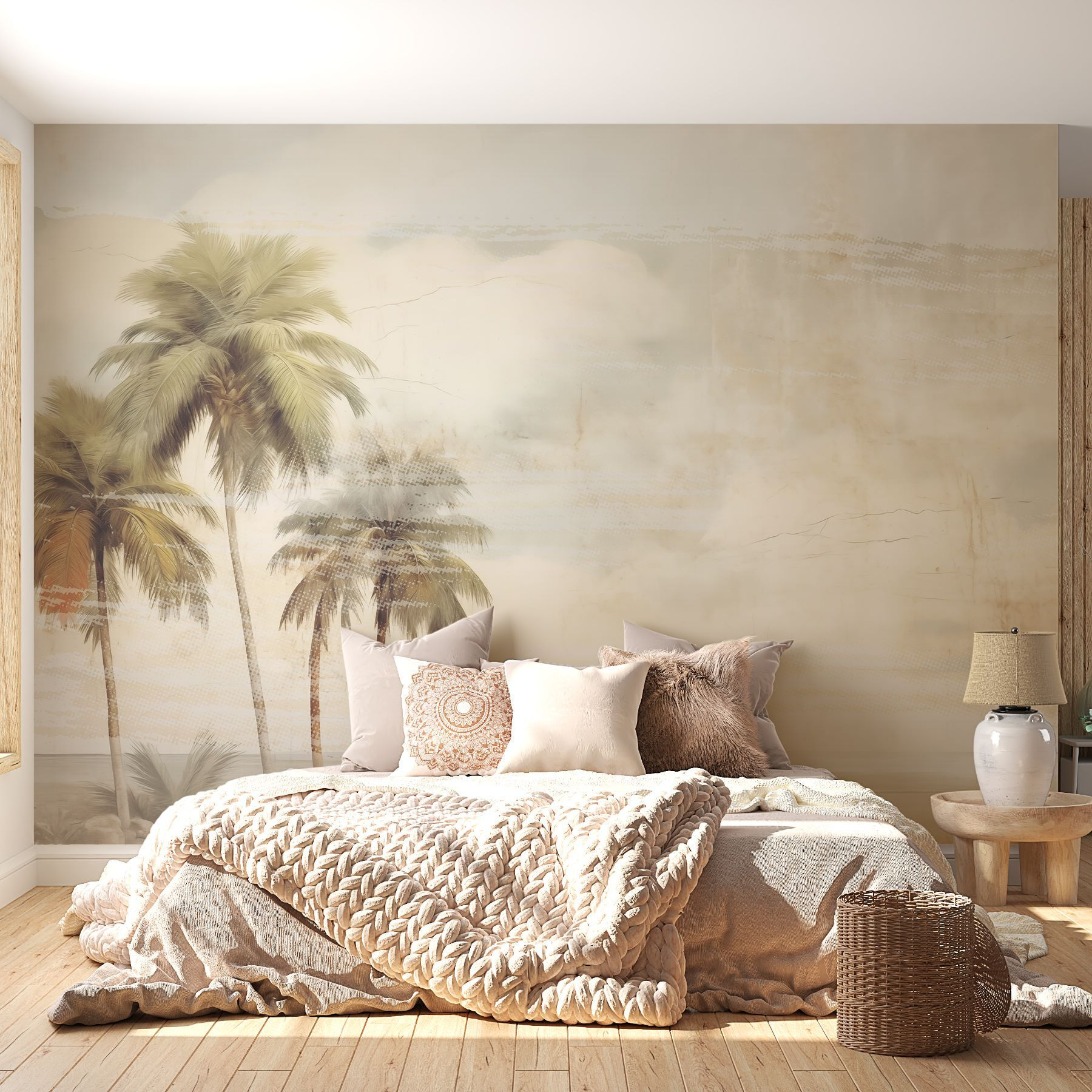 Palm trees next to a body of water Palm trees next to a body of water