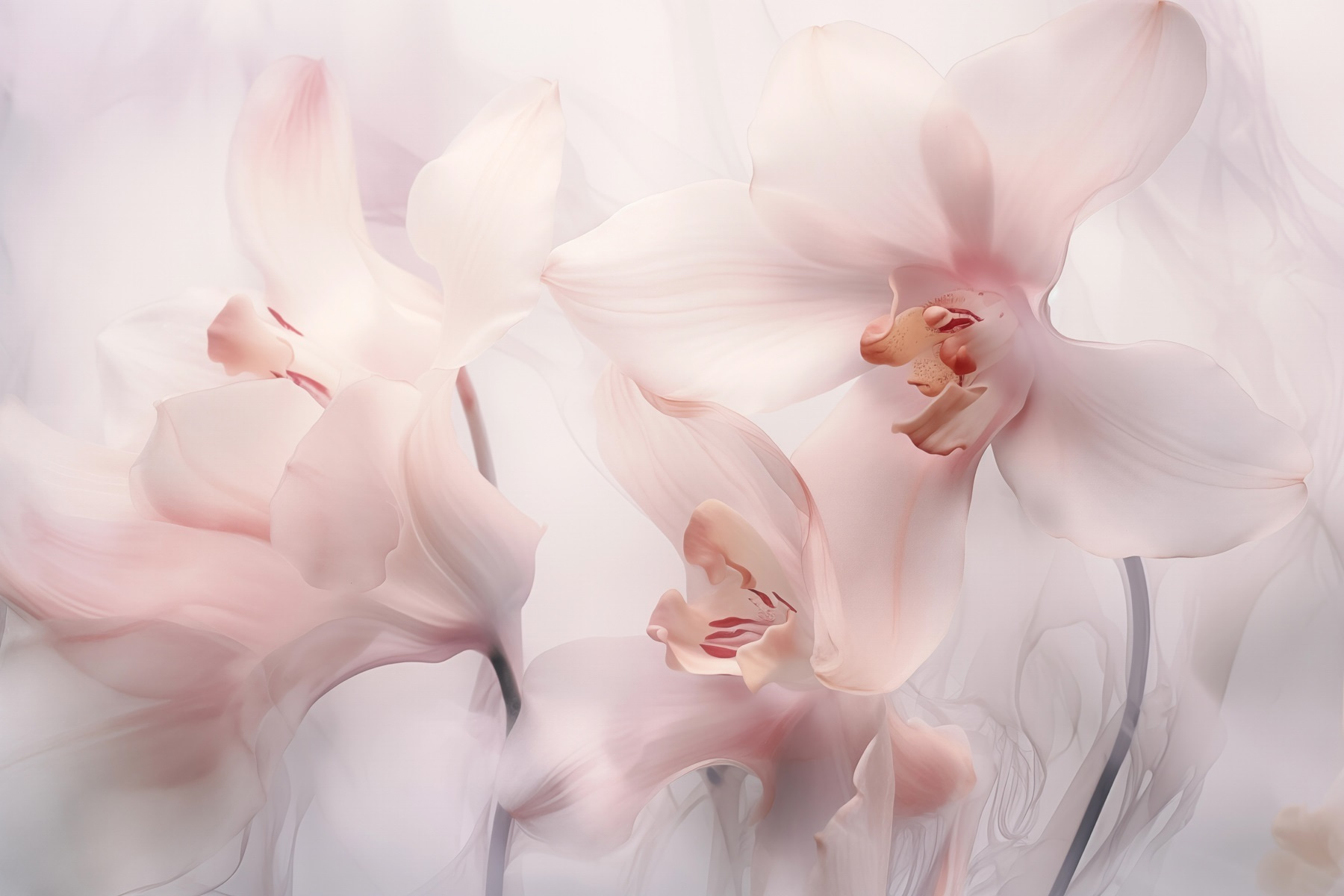 Delicate blooms in soft hues
